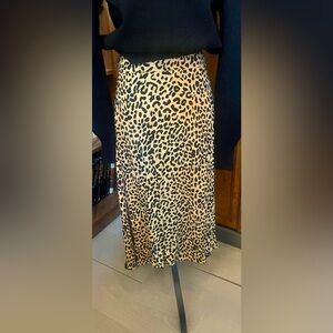 Faithfull the Brand Cheetah Midi Skirt Size 4